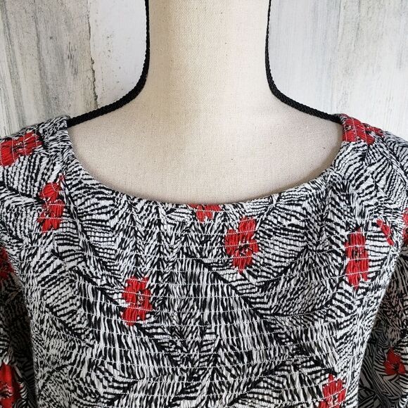 J. Jill Smocked Babydoll Top Sz L - Picture 3 of 10